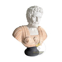 Marble bust in white marble + sunsent red - Image 4