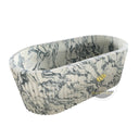 Marble Bath Tubs | Calacatta White Fluted Oval Soaking 70.87" Long
