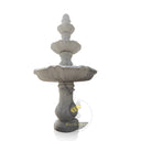 3 Tier Outdoor Fountain White Marble 102" Tall