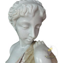 Garden Marble statue for sale in white marble + yellow onyx - Image 4