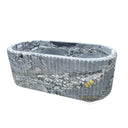Grey Marble Bathtub | Orobico Veined Sculpted 70.87" Long