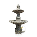 2 Tier Water Fountain with Pinecone Finial 78.7" Tall