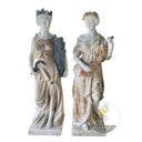 Garden Marble statue for sale in white marble + yellow onyx - Image 4