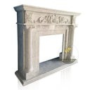 Marble Mantel Hand Carved Fireplace Surround 42" Tall