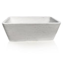 White Marble Bath with Modern Rectangular Design