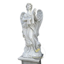 Marble Sculpture for Sale of White Marble Angel with Harvest Sheaf