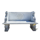 Banc de marbre de jardin de surface antique