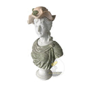 Marble bust in White marble + green marble - Image 4