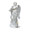 Marble sculpture for sale of White marble angel with scroll