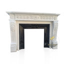 Marble Fireplace Elegant Neoclassical 42" Tall