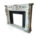 Marble Mantel with Hand Carved Details 47" Tall