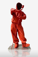 Life-size bronze statue of singer