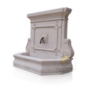 Marble Wall Fountain Architectural Beige Limestone 65" Tall