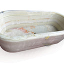 White Onyx Stone Oval Trough 70.87" Long