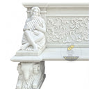 Banc de marbre de jardin de surface antique