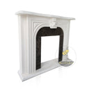 White And Marble Fireplace 45" Tall