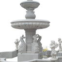 Large Outdoor Water Fountains with Dolphin & Angel Details 165" Tall