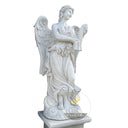 Marble Sculpture for Sale of White Marble Angel with Harvest Sheaf