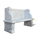 Banc de marbre de jardin de surface antique