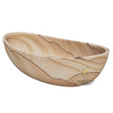 Sandstone Bathtub | Wavy Desert Tone Oval Trough 70.87" Long