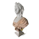 Marble bust in white marble + sunsent red - Image 5