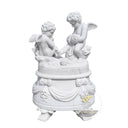 Marble statues for sale of Cherub Pair Playtime in White Marble