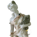 Garden Marble statue for sale in white marble + yellow onyx - Image 5
