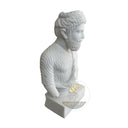 Marble statue of classical philosopher bust