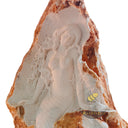 Sculpture on stone of Mermaid Relief in White marble with rough surface