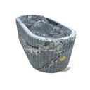 Grey Marble Bathtub | Orobico Veined Sculpted 70.87" Long