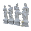 Four Season Goddess Quartet White Marble
