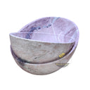 Pink Marble Bathtub | Pink Violet Swirl Oval Soaking 64.96" Long