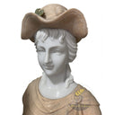 Marble bust in white marble + sunsent red - Image 5