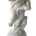 Marble angel statue white marble cherub with torch