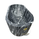 Black Marble Bathtub | Arabescato Orobico Grigio Fluted Oval 70.87" Long