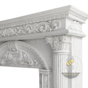 Custom Marble Fireplace 52" Tall