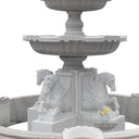 Tiered Water Fountain 138" Diameter 102" Tall- White Marble