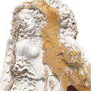 Grotto-style stone carving of Beautiful woman