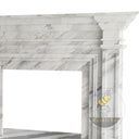 Italian Marble Fireplace Surround Volakas 56" Tall