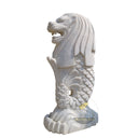 Lion Fish Fountain White Marble Mythical Guardian