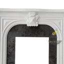 White And Marble Fireplace 45" Tall