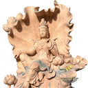 Garden Marble statue in Sunset Red marble - Image 5