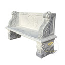 Banc de marbre de jardin de surface antique
