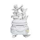 Marble statues for sale of Cherub Pair Playtime in White Marble