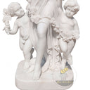 Marble sculpture for sale white marble dancing mother with cherubs
