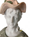 Marble bust in White marble + green marble - Image 6