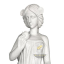 Marble sculpture of Flower Maiden in White Marble