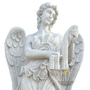 Marble Sculpture for Sale of White Marble Angel with Harvest Sheaf
