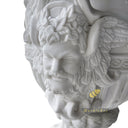 Tall outdoor planters Sculpted White Marble Urn Pair