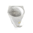 Fluted Geometric White Marble Pedestal Sink 33.4" Tall